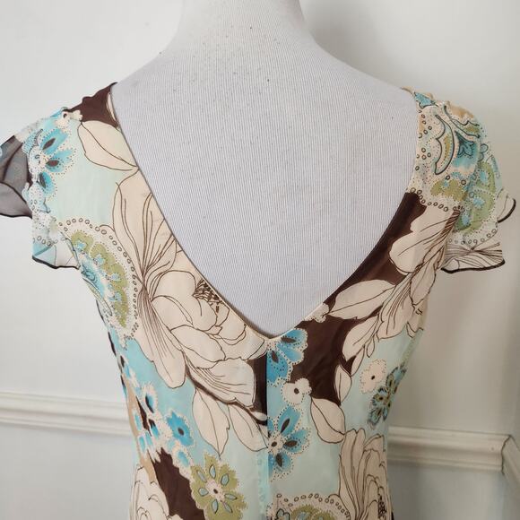 VTG 90s Y2K Be Smart Dress Sz 13 14 Juniors Midi Fairy Grunge WhimsiGoth Floral - Picture 7 of 11